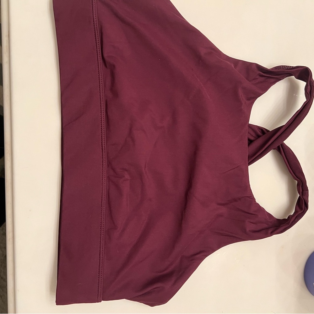 Women's Burgundy Sports Bra